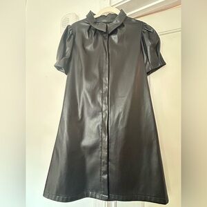 Dolce Cabo Black Faux Leather A-line Dress. Never worn. Smoke free home. Sz M